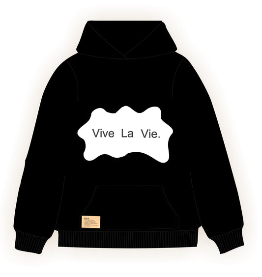 BLACK PATCH HOODIE-VLV