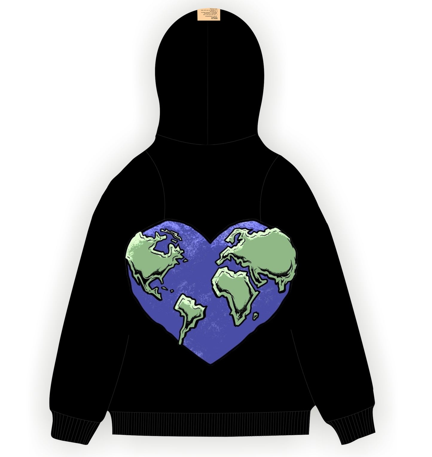 BLACK PATCH HOODIE-VLV
