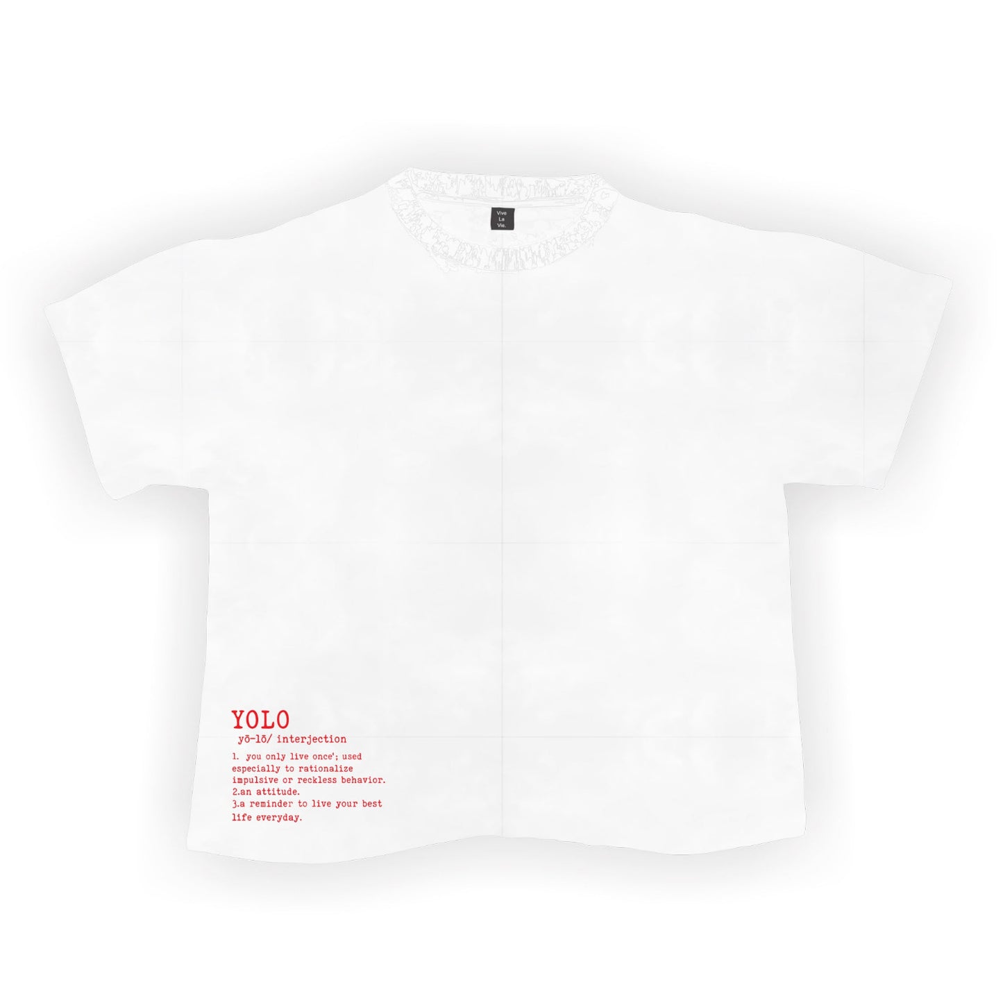 LIVE LIFE WHITE MENS TEE