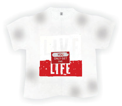 LIVE LIFE -LIFE IS ONE TEE White